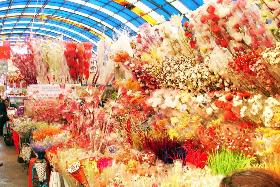 Marché aux fleurs et aux oiseaux de Kunming
